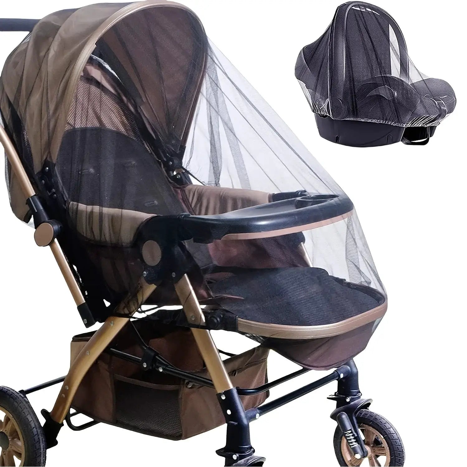 Stroller Mosquito Net Full Coverage Dense Mesh for Superior Insect Protection Polyester for Babies and Toddlers