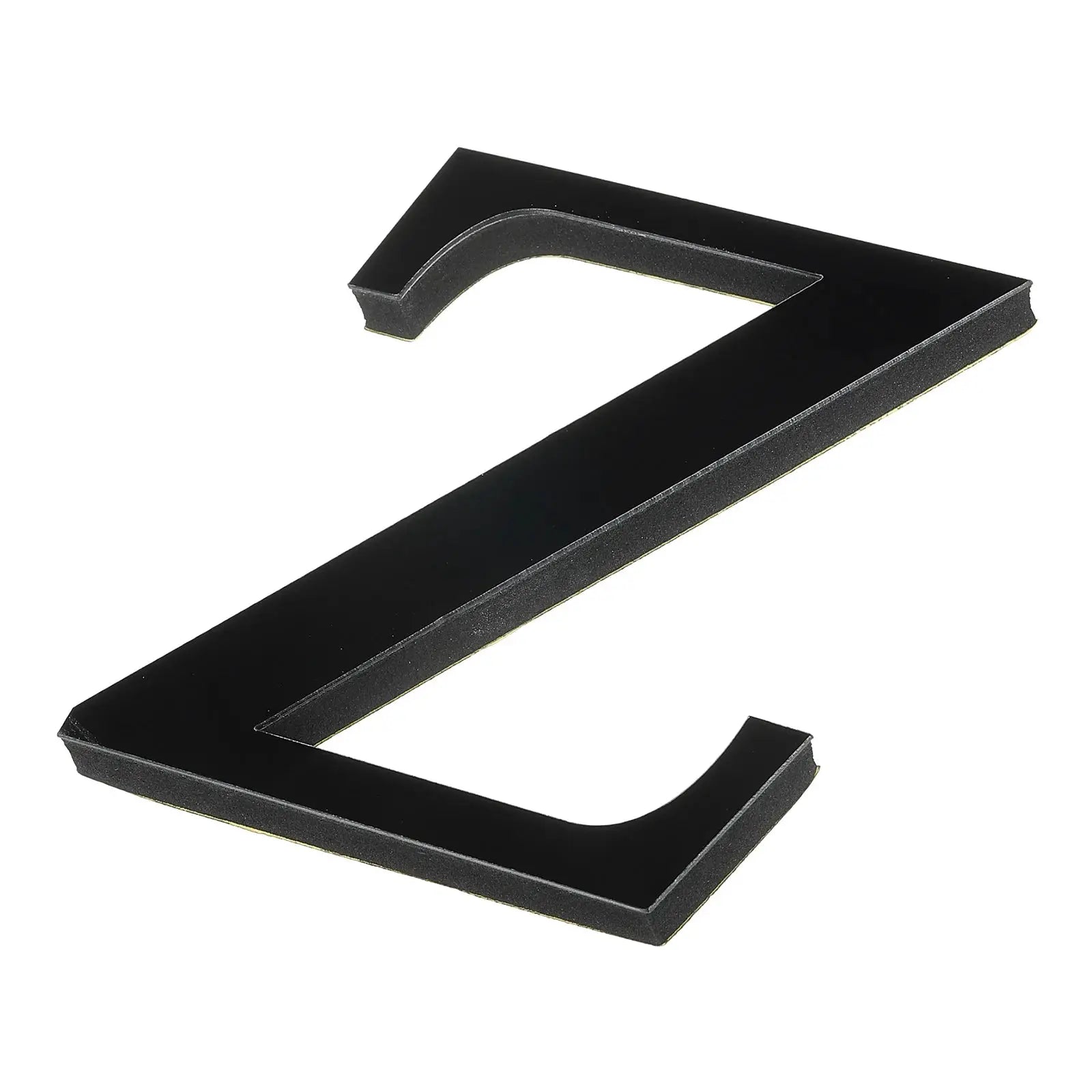 3D mirror acrylic letter G wall art sticker, black with gold edge, 10cm, self-adhesive decor