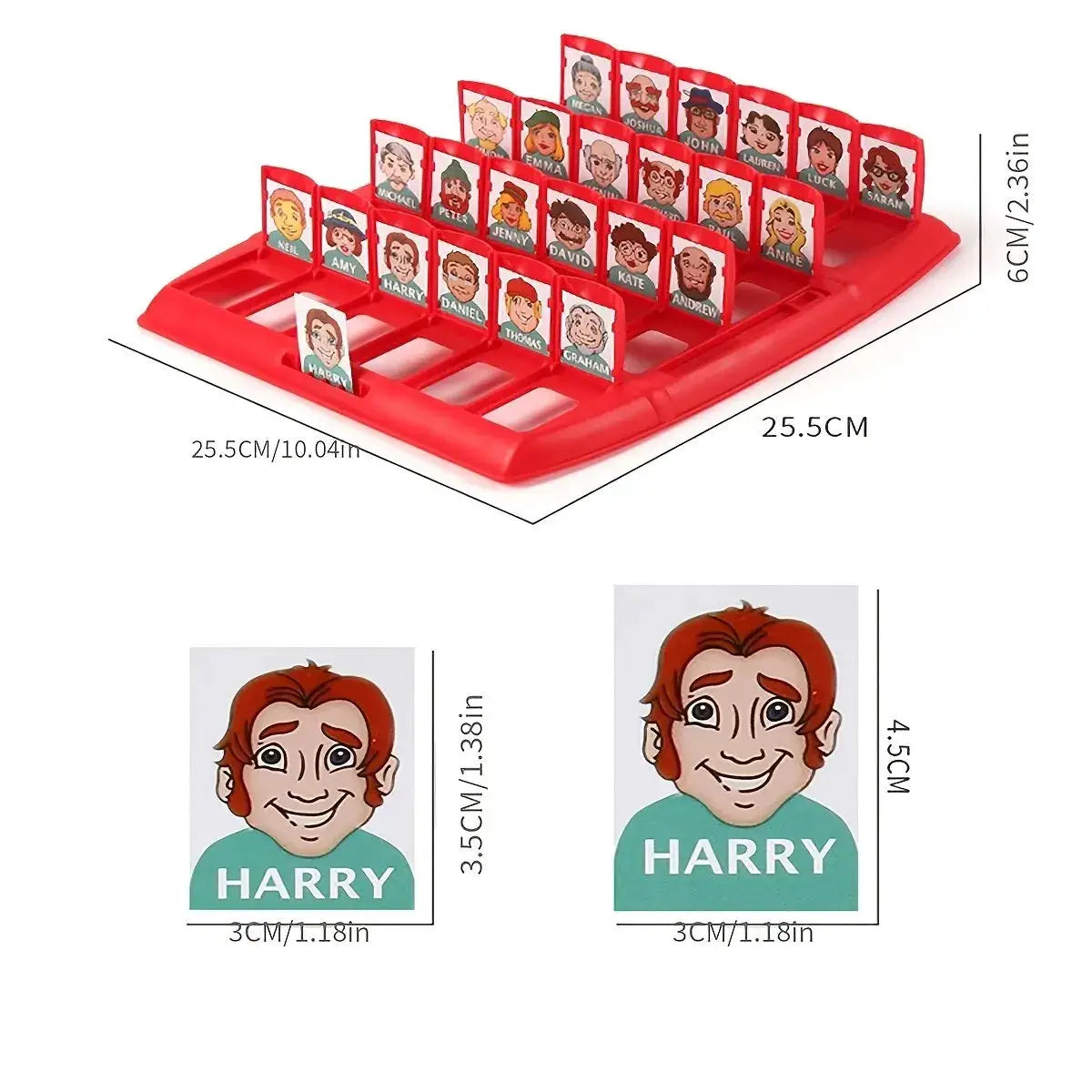 Guess Who I Am Puzzle Game Two Player Interactive Portable Tray Board Game For Kids Ages 3 To 6