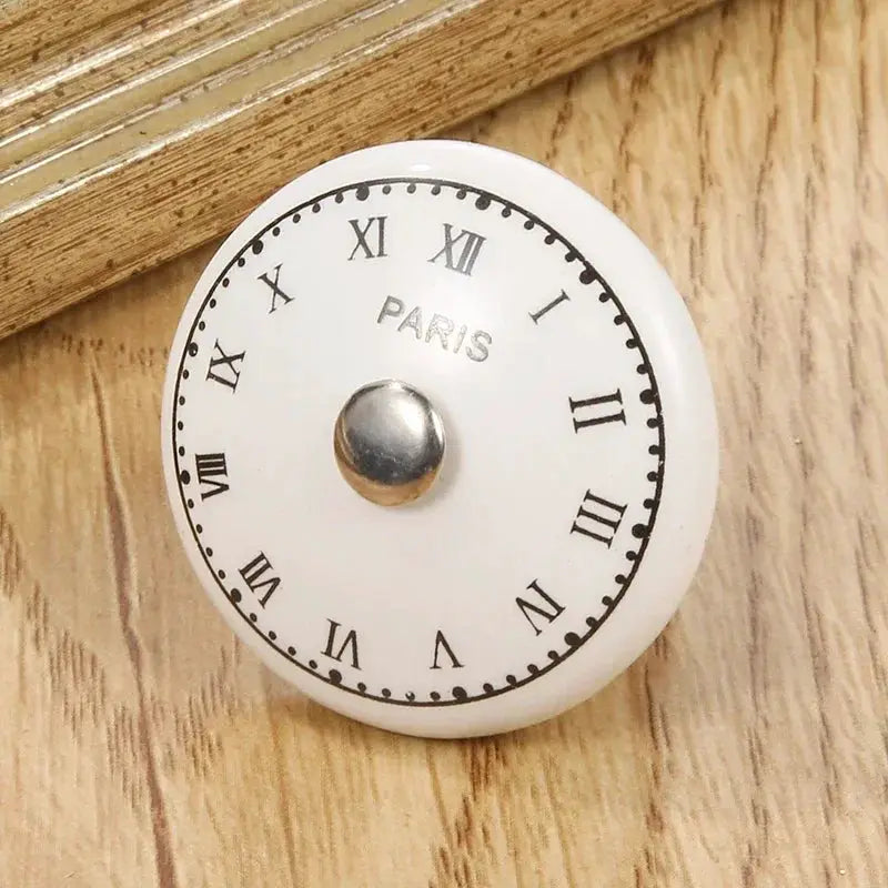 White Ceramic Door Knobs And Handles For Furniture Cabinets Cupboards With Screws Single Hole Cabinet Handles