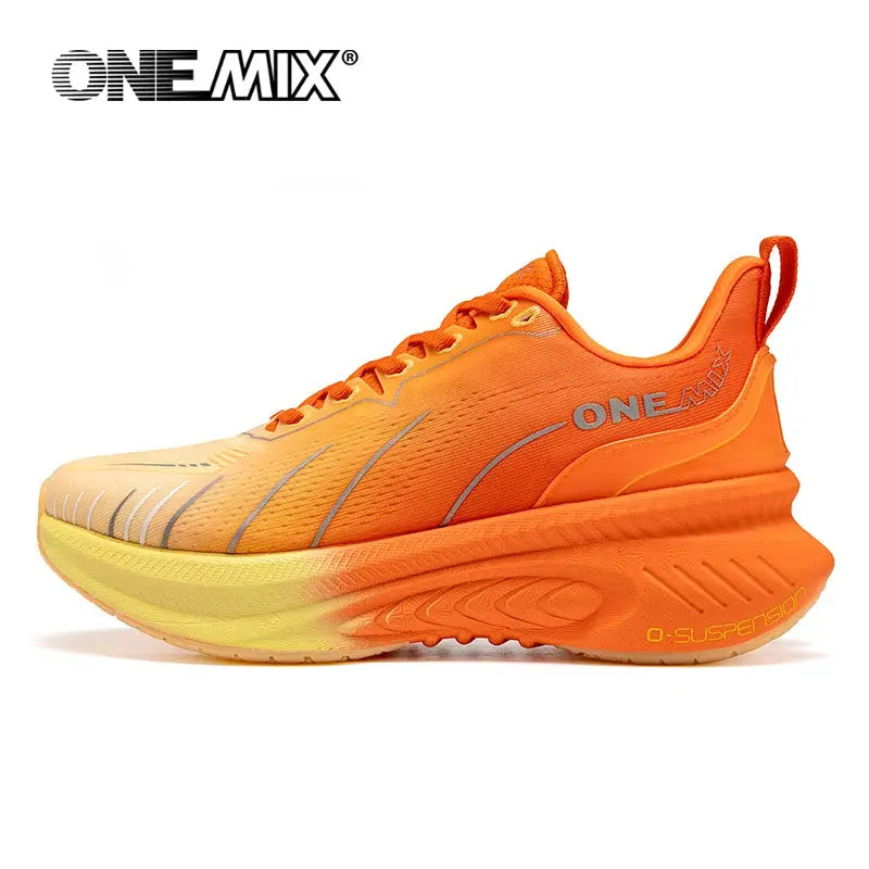 Onemix Cushioning Running Shoes For Men And Women Lightweight Non Slip Lace Up Athletic Sneakers For Heavy Runners