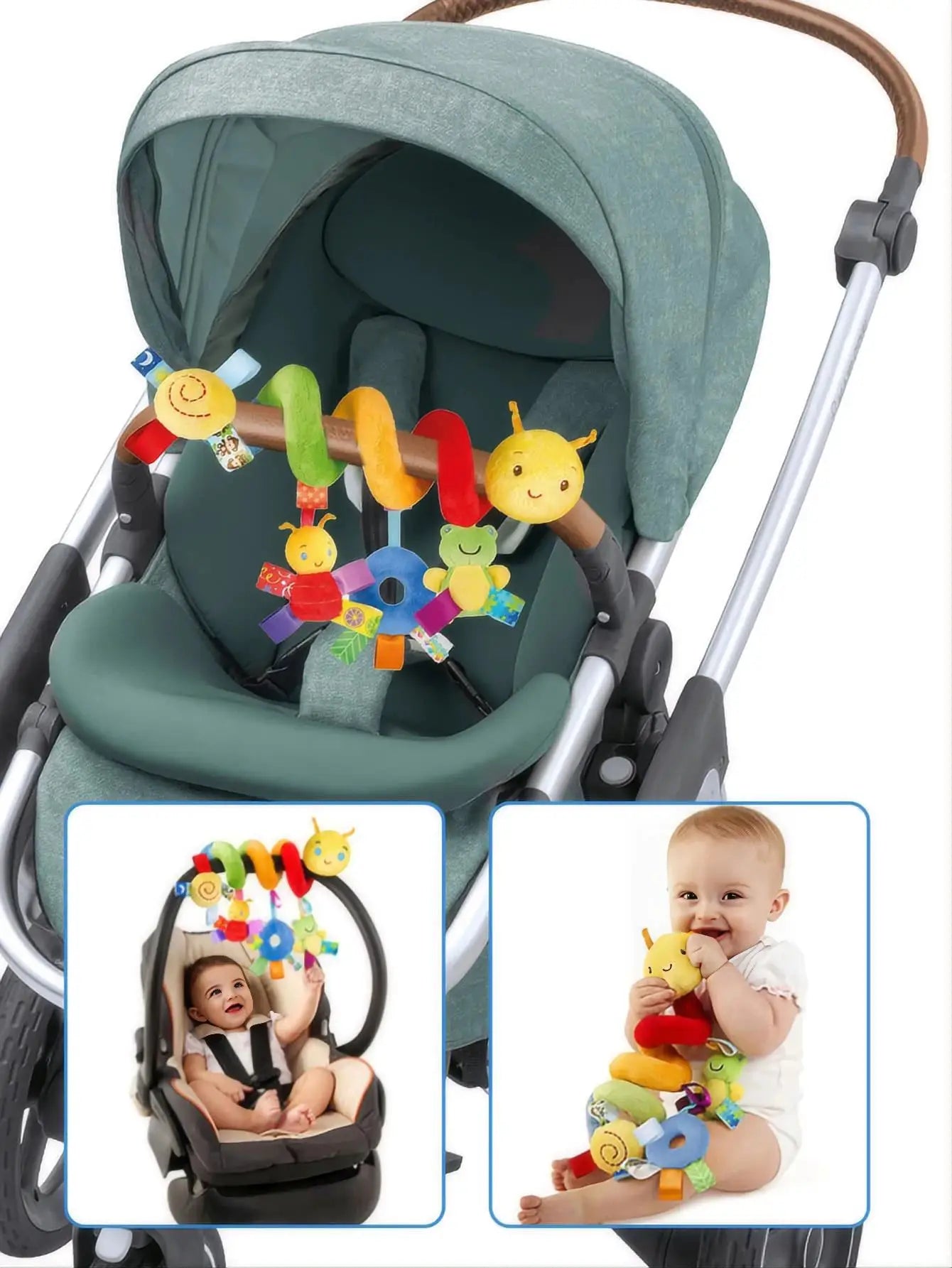0 To 6 Months Colorful Label Bed Toy For Infants Hanging Around Crib And Car Seat Comfort And Sensory Toy
