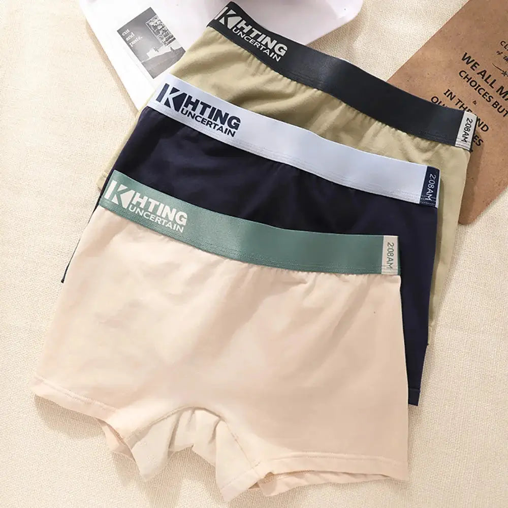 Women's cotton panties 4-pack with breathable antibacterial fabric and elastic waistbands in assorted colors