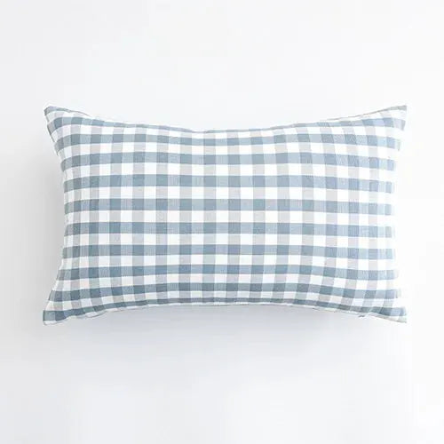 Pillow cover, light blue plaid by Simples Market (LEEJOOM), 30x50cm/45x45cm, 1pc