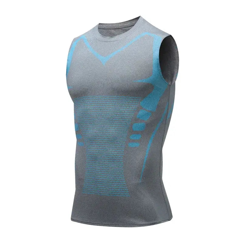 Men's Ice Silk Sleeveless Sports Vest Quick Dry Running Top for Basketball Training and Fitness