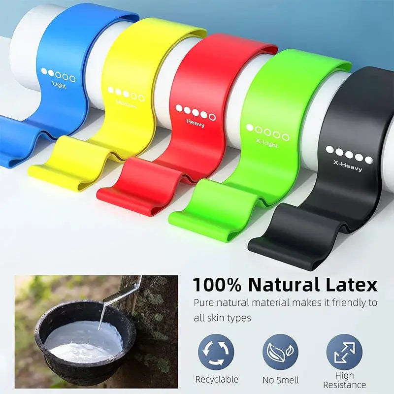 Eco Friendly Natural Latex Elastic Loop Resistance Bands For Yoga, Leg Squats, Dance And General Fitness