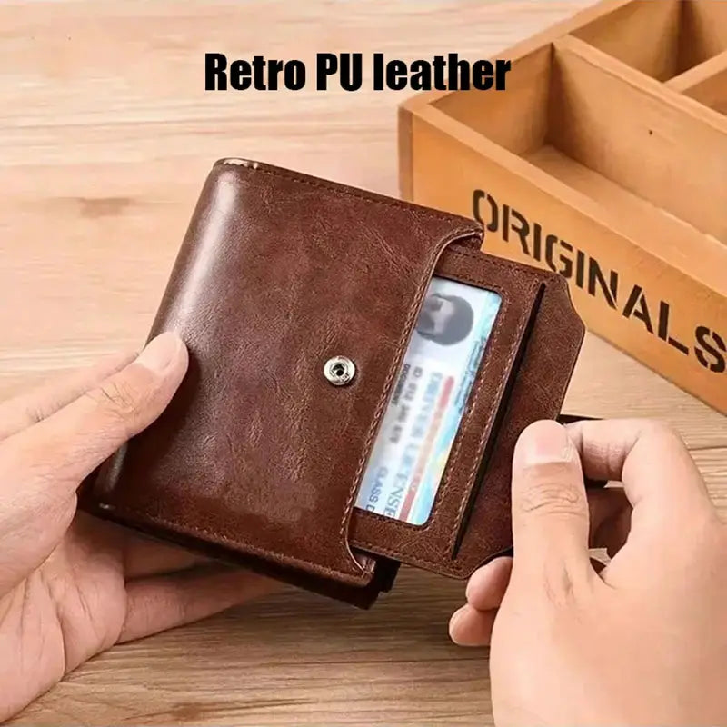 SecureGuard Men RFID Leather Wallet Pro With Zippered Coin Purse And Anti Theft Protection