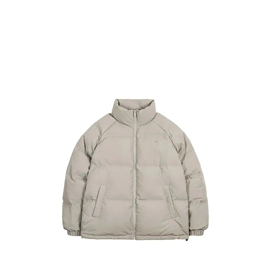 Maden Winter Down Jacket for Men in beige with duck-down filling, waterproof, stand-up collar puffer coat