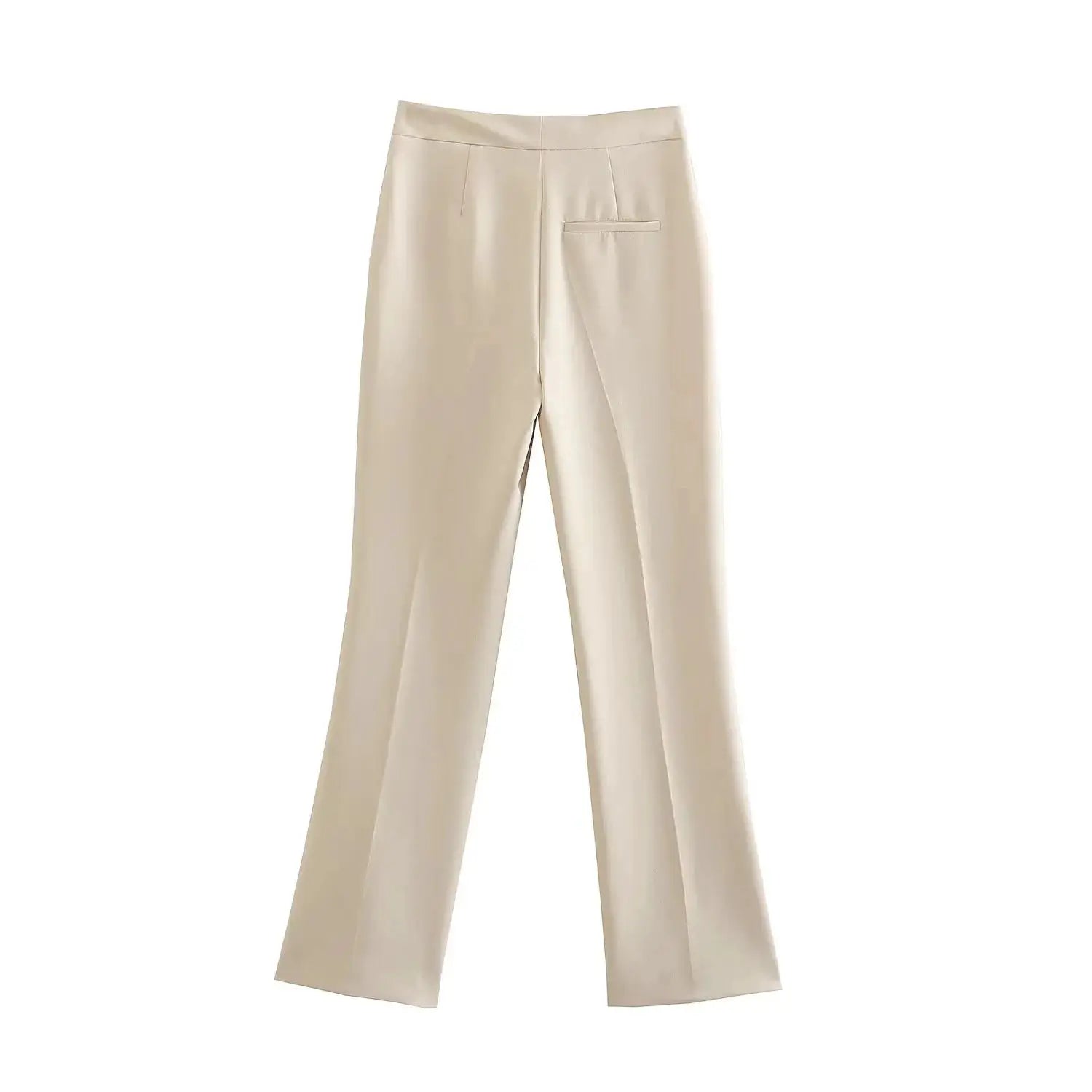 Women Elegant Strapless Tank Top Pant Suit With Side Slit Trousers