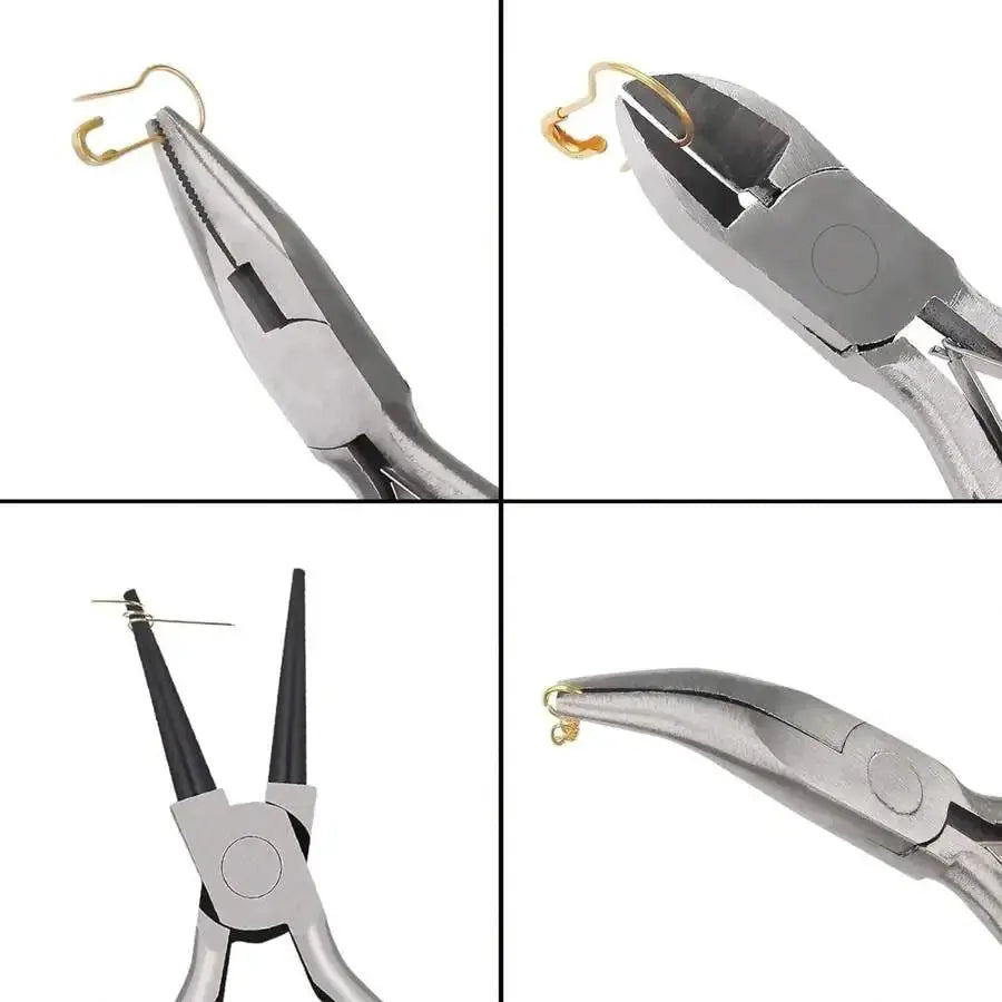 4 Pack Jewelry Pliers Set With Needle Nose Pliers Chain Nose Pliers And Round Nose Pliers For Jewelry Making