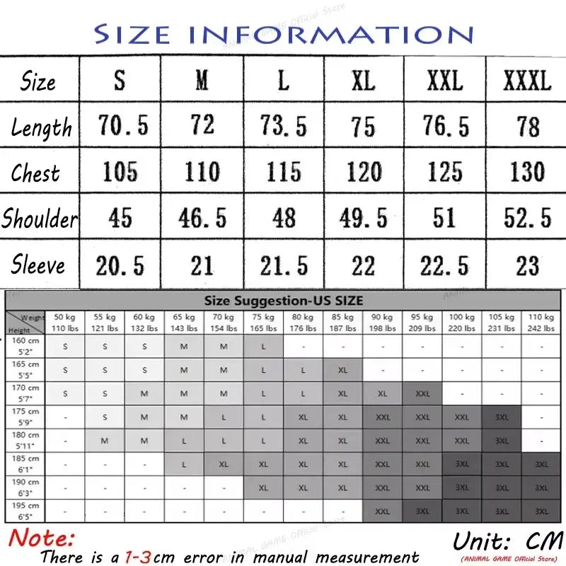 Men's short sleeve polo shirt size chart Simples Market with chest, length, shoulder, sleeve measurements (S-XXXL) cm
