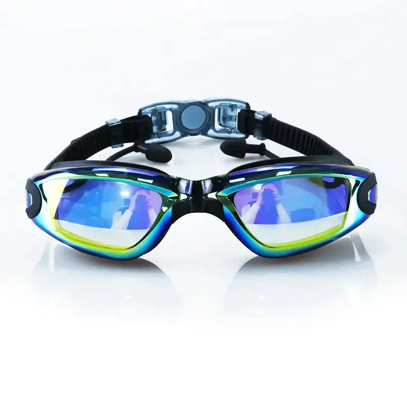 Swimming Goggles For Adults Anti Fog UV Protection Waterproof Swim Eyewear With Earplugs Men Women