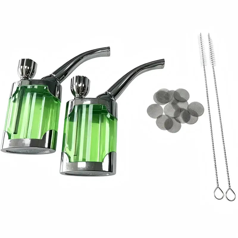 Complete Set Cleanable Acrylic Smoking Pipe With Microfilter System To Reduce Tar And Nicotine For Cleaner Smoke