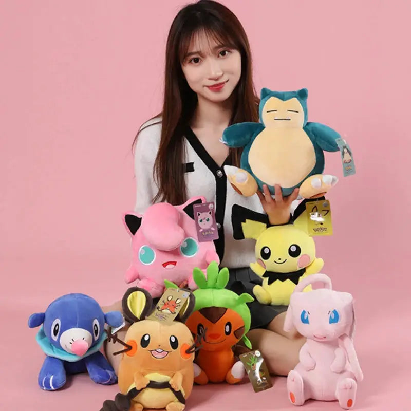 Pokemon Original Plush Toy Gengar Mimikyu Pikachu Charizard Piplup Kawaii Soft Cute Plush Doll Gift