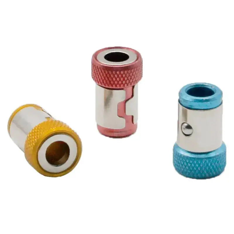 3Pc Universal Quarter Inch Batch Head Magnetic Coil Screwdriver Accessories Set With Colored Magnetizers