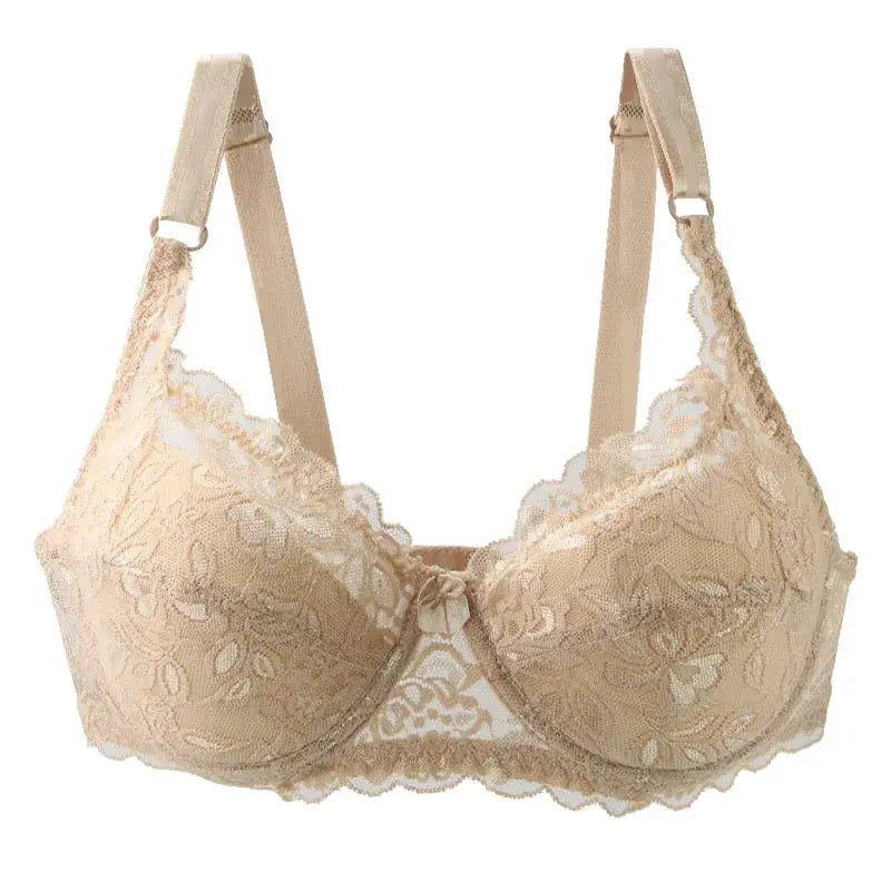 Simples Market beige lace push-up bra with adjustable straps