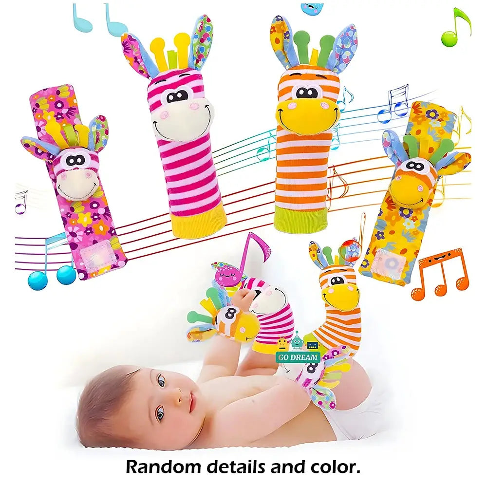 Baby Wrist Rattle Socks Toys 0 To 12 Months Learning Toy For Boys And Girls Educational Development Sensory Gift