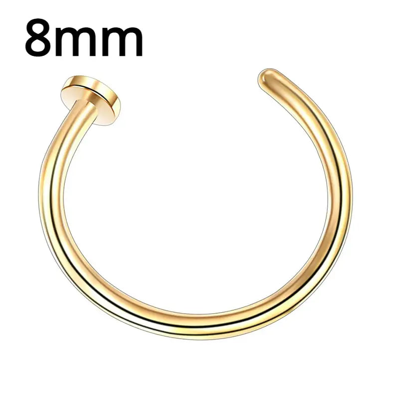 Magnetic Nose Ring Hoop Septum Clip Non Piercing Stainless Steel Hip Hop Punk Fashion Jewelry for Women