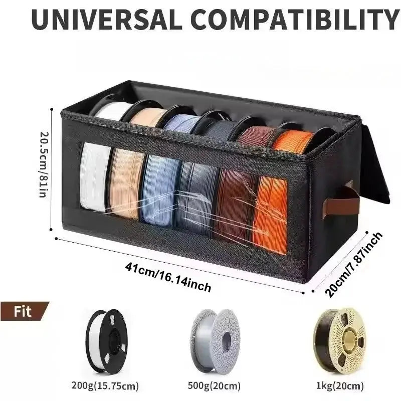 Moisture Resistant Filament Storage Bag For 3D Printing Filament Storage Container Organizer For Home Office Workshop
