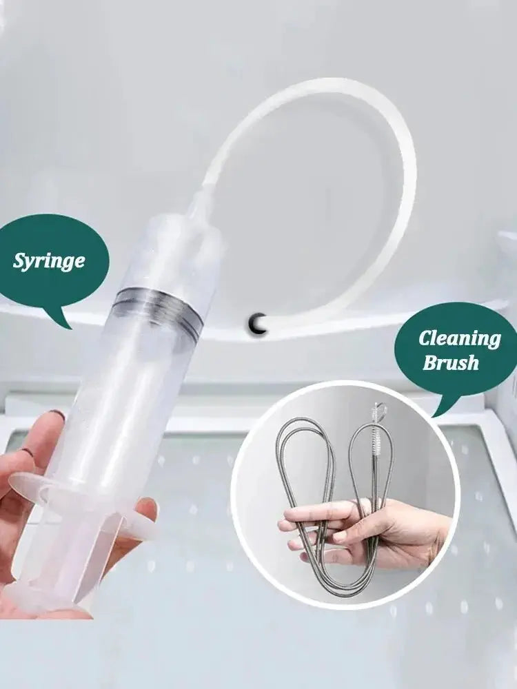 Refrigerator drain cleaner kit by Simples Market, 5/6 pcs, includes syringe-style unclogger and metal brushes