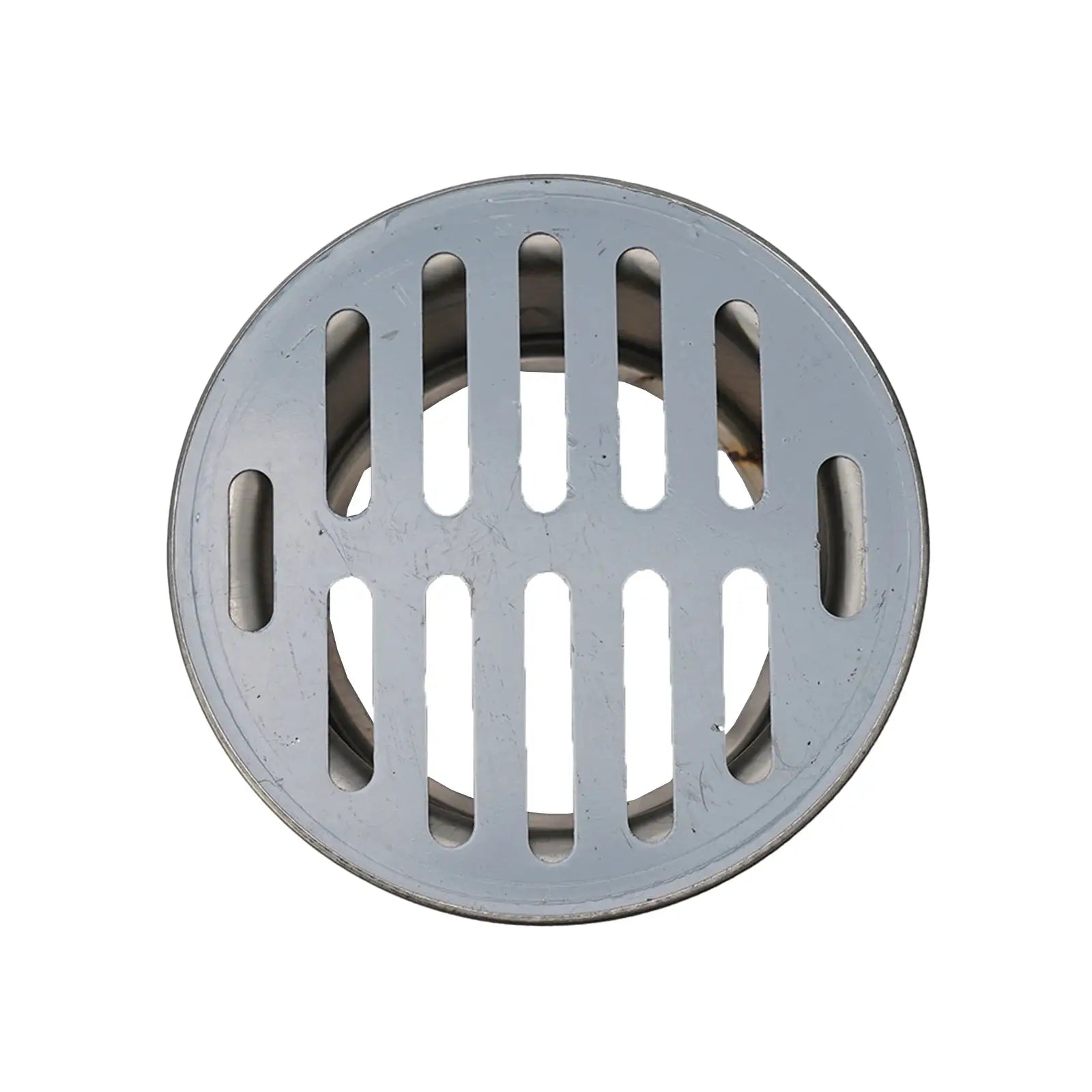 Floor drain strainer, stainless steel round cover with vertical slots, 50–200mm