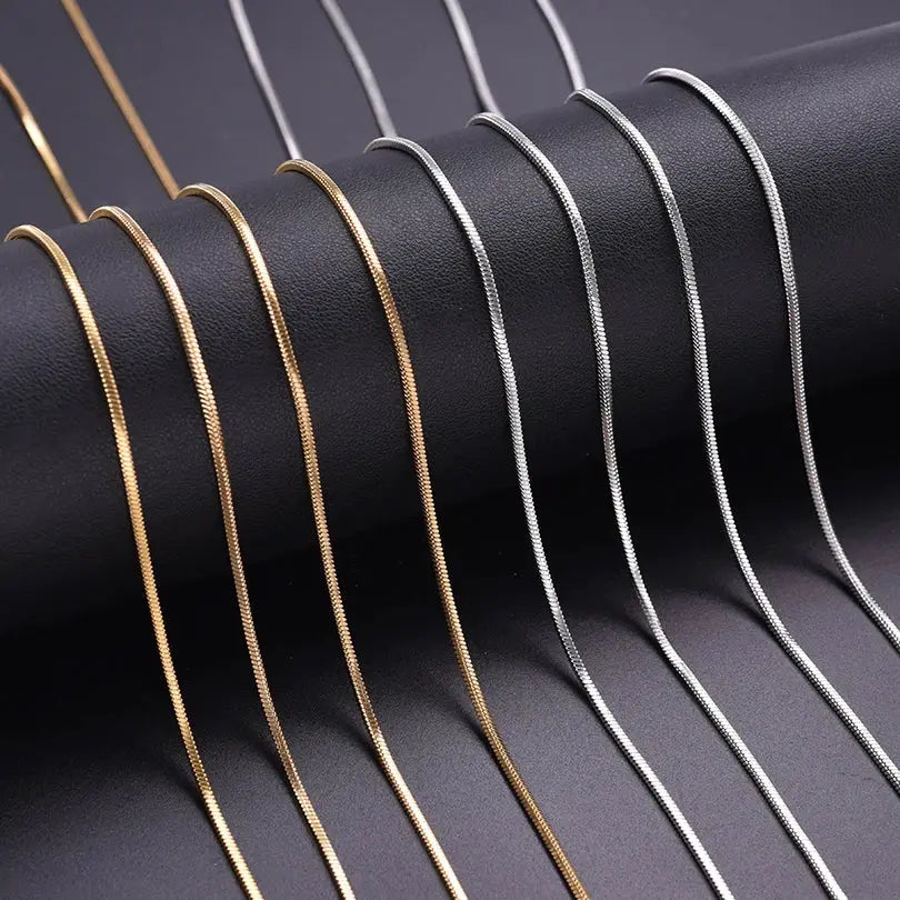 Stainless Steel Snake Chain Necklace For Women And Men 45 50 60 70 Centimeters Long Jewelry Choker Collana Catenina