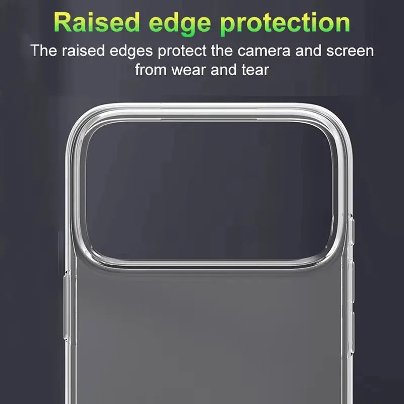 Simples Market transparent iPhone case with raised edge protection; clear, shockproof cover.
