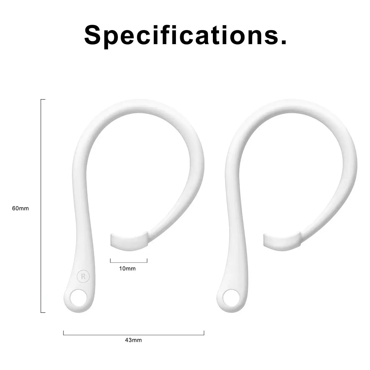 FlexGuard AirPods Silicone Ear Hooks Clip For AirPods 1 2 Pro And EarPods Secure Flexible Fit