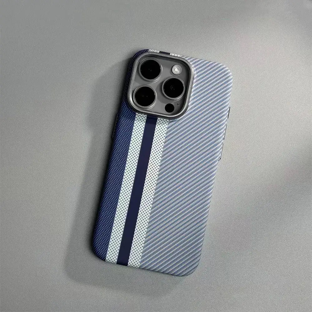 Colourful Kevlar Pattern MagSafe Case For iPhone 11 12 13 14 15 16 17 Pro Max Wireless Charging Cover