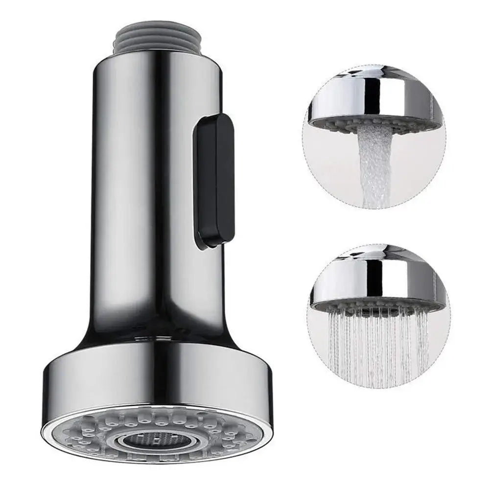 Simples Market chrome ABS kitchen faucet head replacement with pull-down spray nozzle