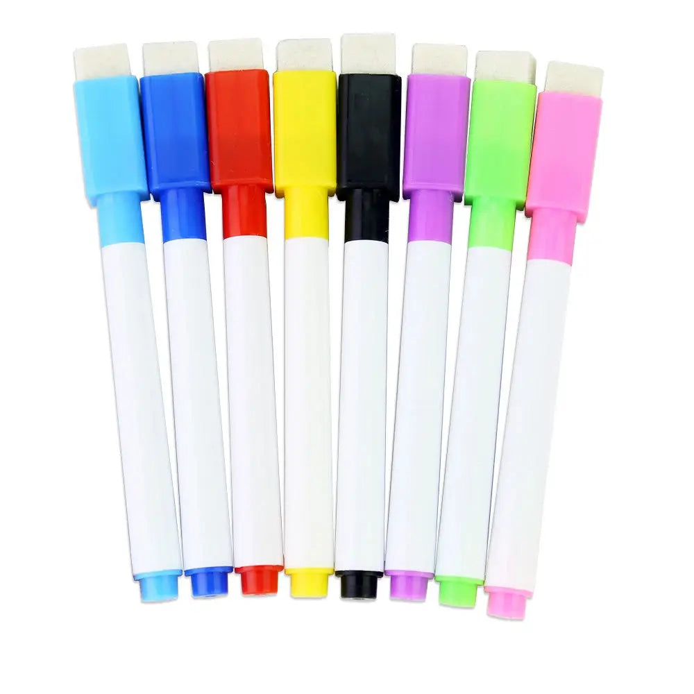 Whiteboard markers 8-pack with colored caps