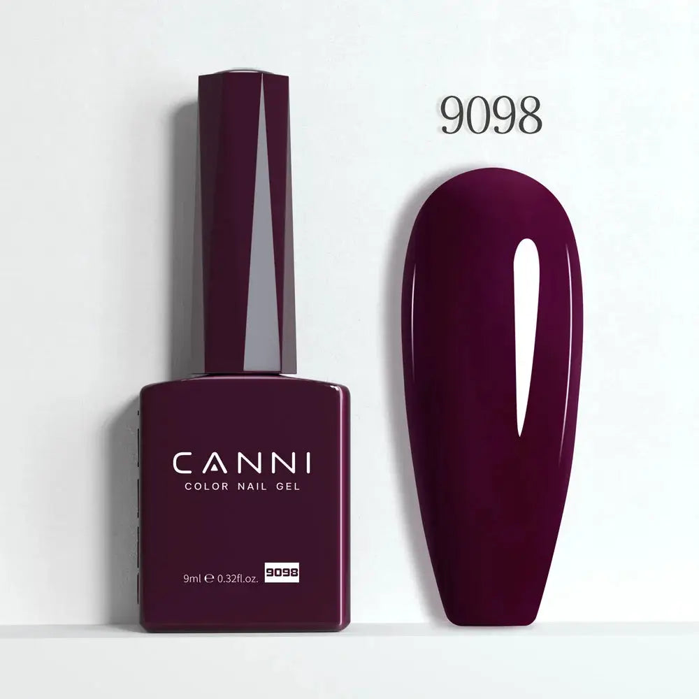 Canni Hema Free Nail Gel Polish Christmas Red Collection Semi Permanent 9ml Long Lasting Shine