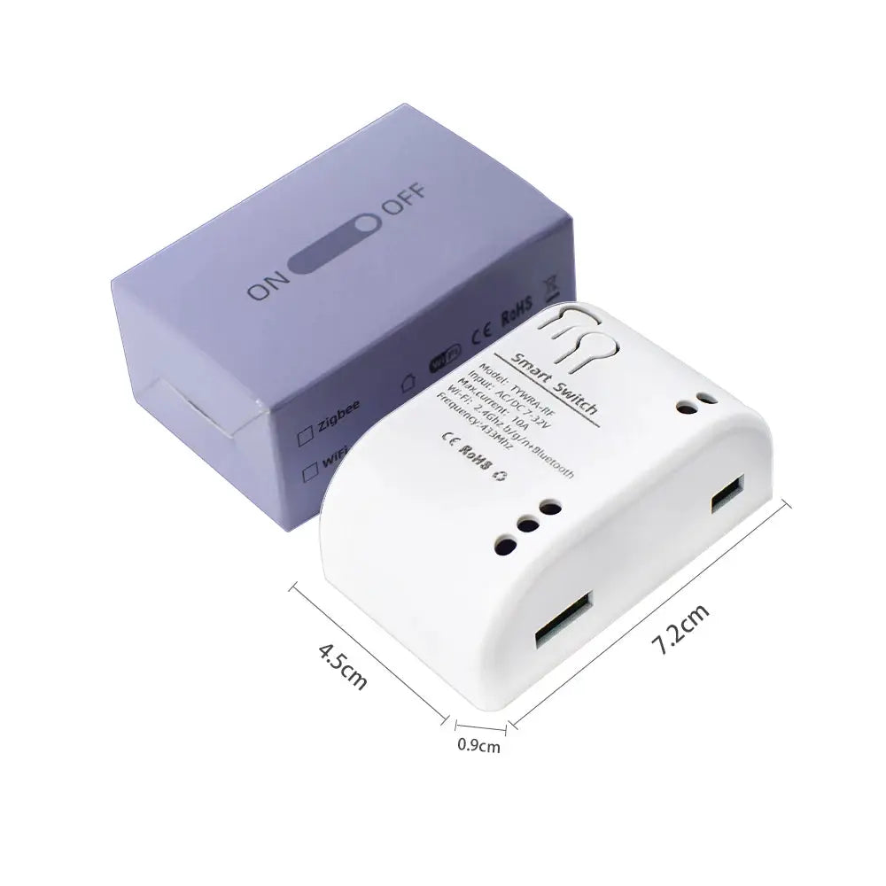 Simples Market white WiFi smart switch module for garage gate, 1/2CH with dual USB ports.