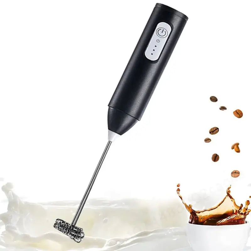 Wireless Milk Frother Electric Type C Handheld Blender Stainless Steel Mini Coffee Maker Whisk Mixer Cappuccino Cream