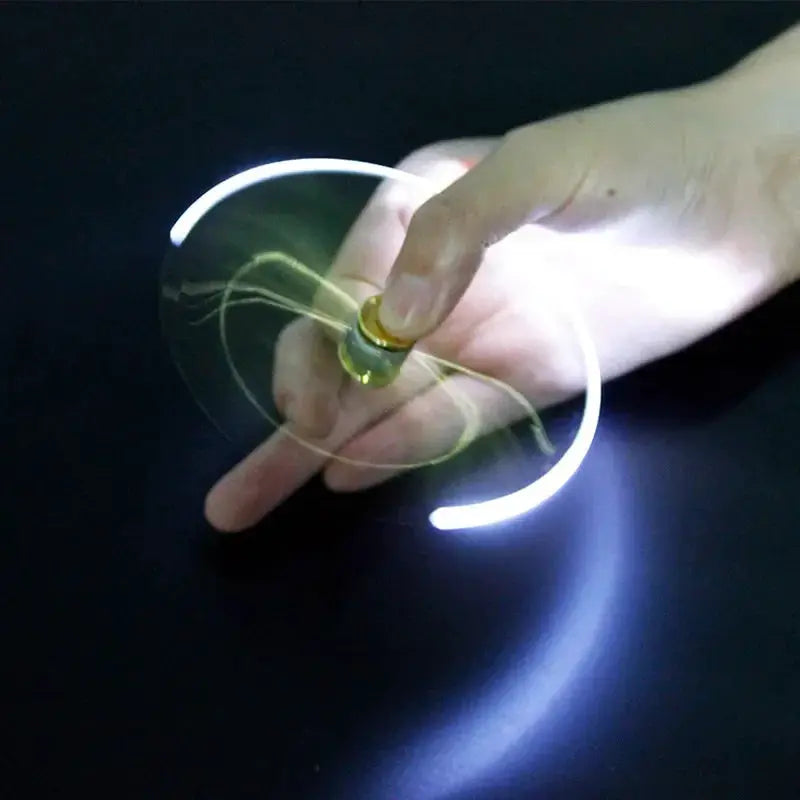 Multifunctional Decompression Finger Rotate Luminous Gyro Pen LED Light Ballpoint Fidget Spinner Gift