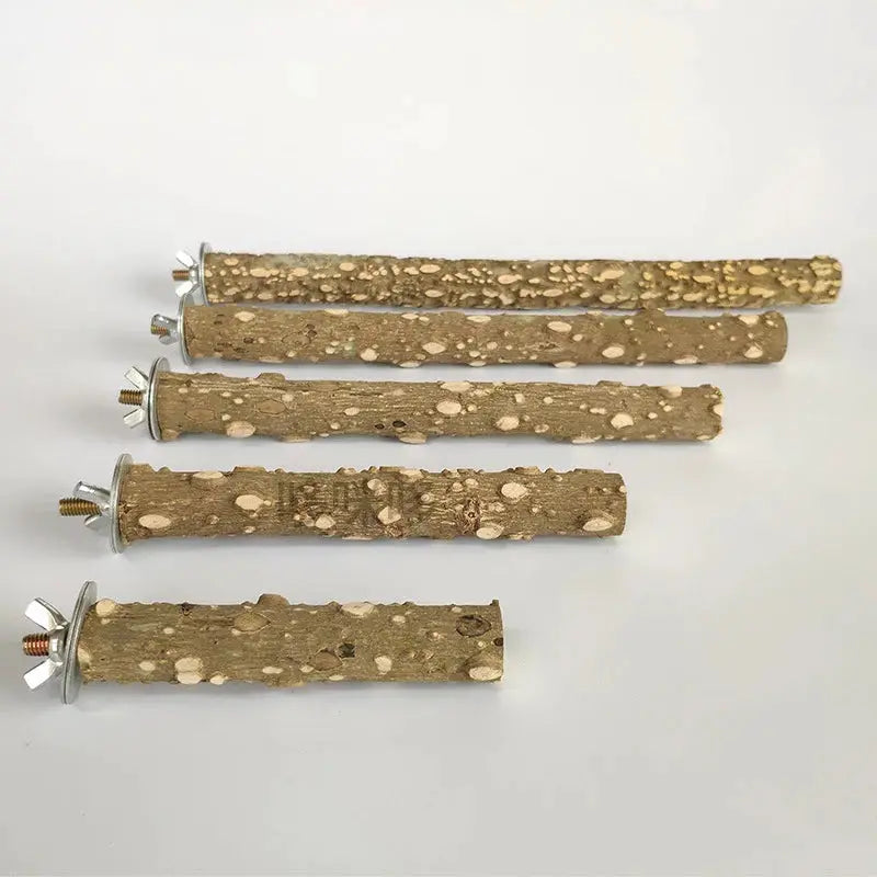 Simples Market five 10/15/20 cm bird beak grinding bars, wooden textured sticks with metal end mounts