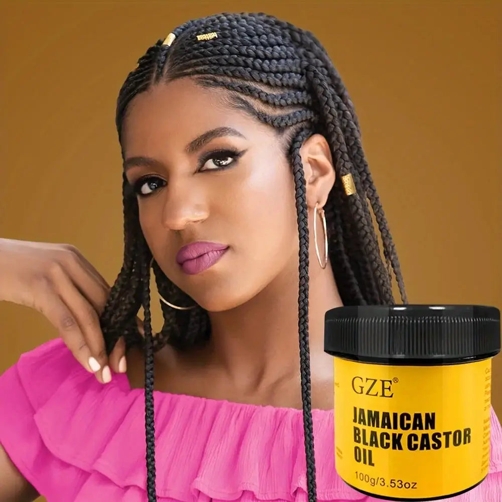 GZE Jamaican Black Castor Oil Pure Cold Pressed For Hair Growth Skin Moisturizing Scalp Health Promoting Thicker Hair