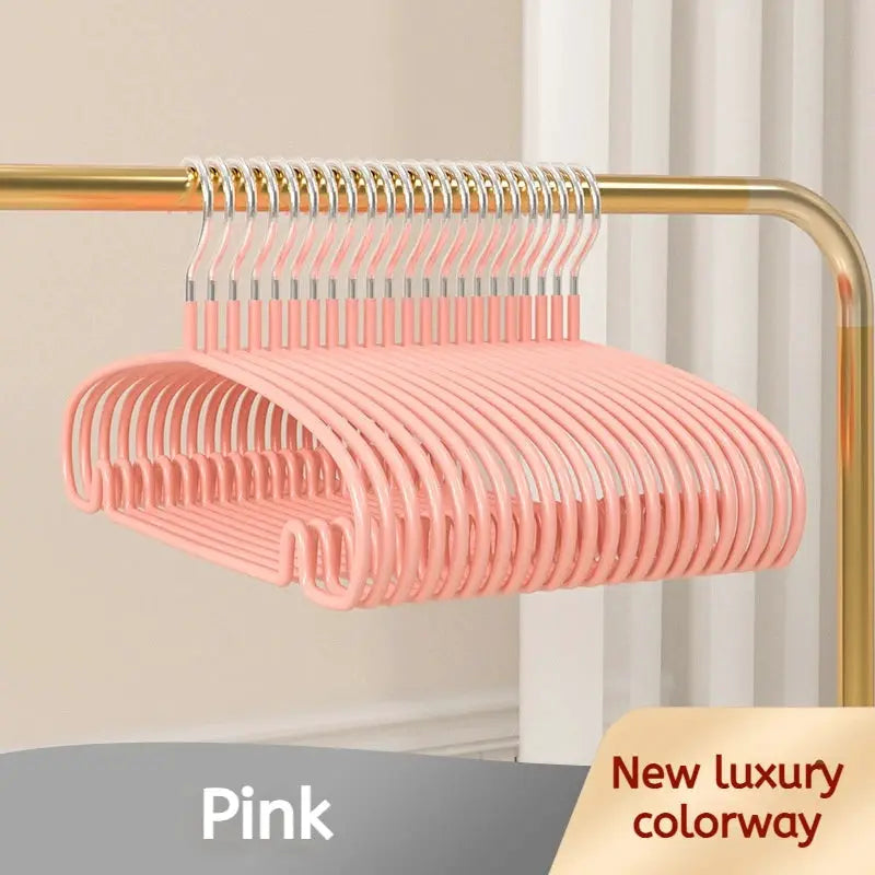 10-pack pink non-slip clothes hangers by Simples Market