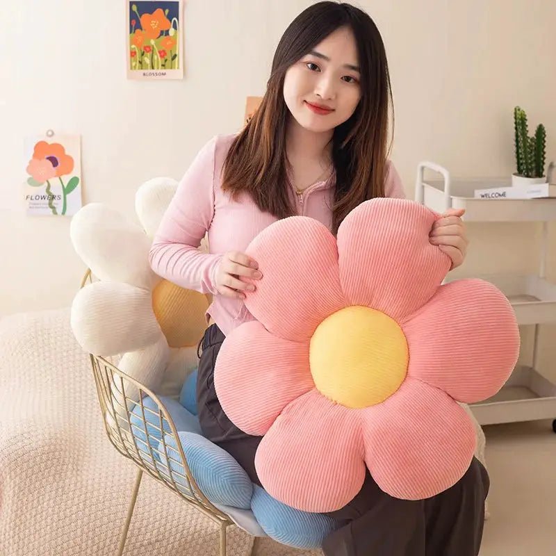 35cm Colorful Flowers Plush Pillow Plant Petal Cushion Stuffed Toys For Home Decoration Gift - Simples Market