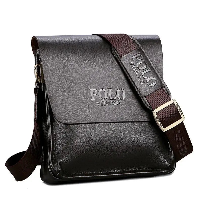 Polo Leisure Men's PU Material Single Shoulder Bag With Adjustable Strap For Business And Leisure