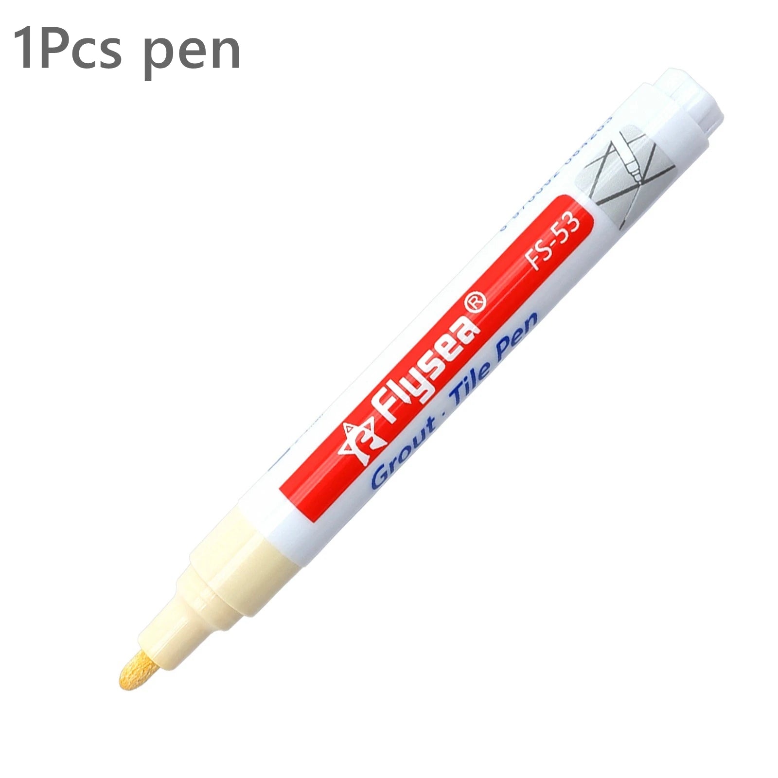 Grout pen tile marker with beige tip; waterproof seam repair for tiles and bathrooms