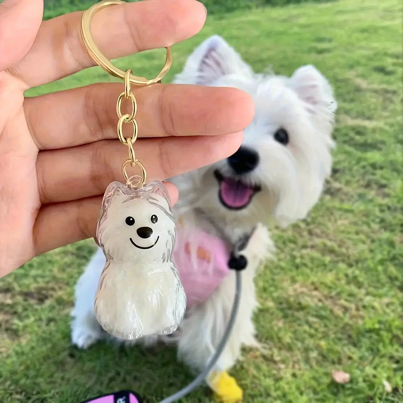 Transparent Dog Hair Storage Pendant Keychain For Memorial Keepsake DIY Fur Bottle For Pet Lovers