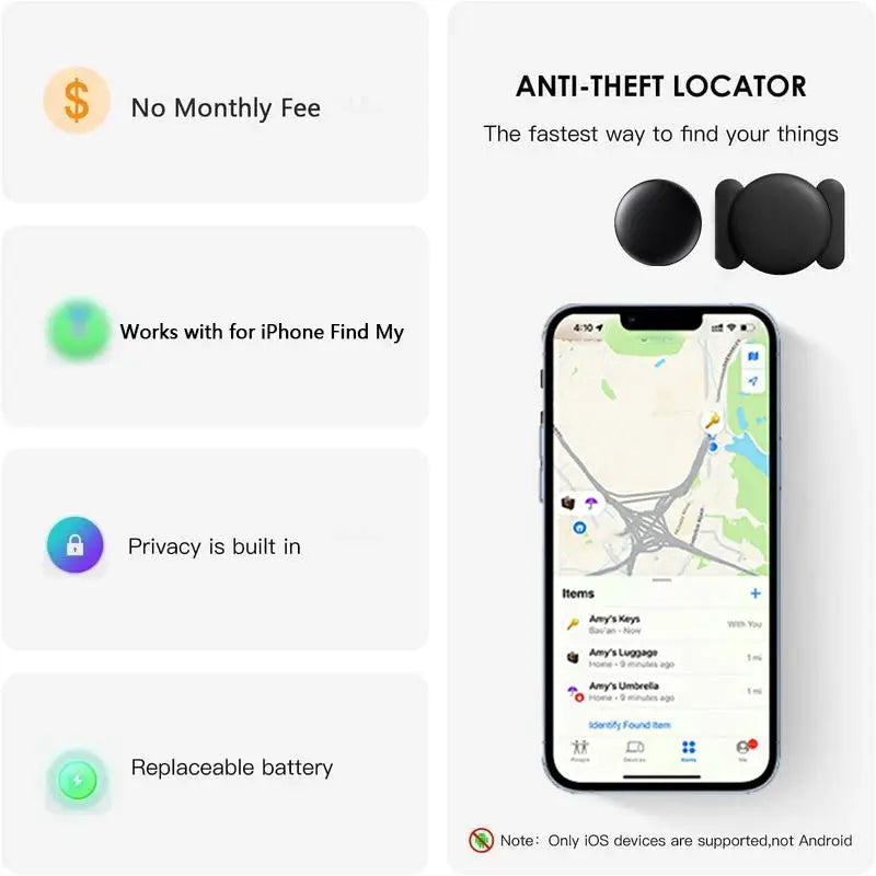 Simples Market 4-pack iOS GPS Find My smart tags with strong magnetic silicone shell for skateboard and car