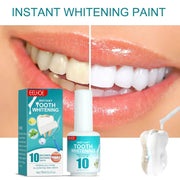 Instant tooth whitening kit by EELHOE; teal box and whitening gel bottle