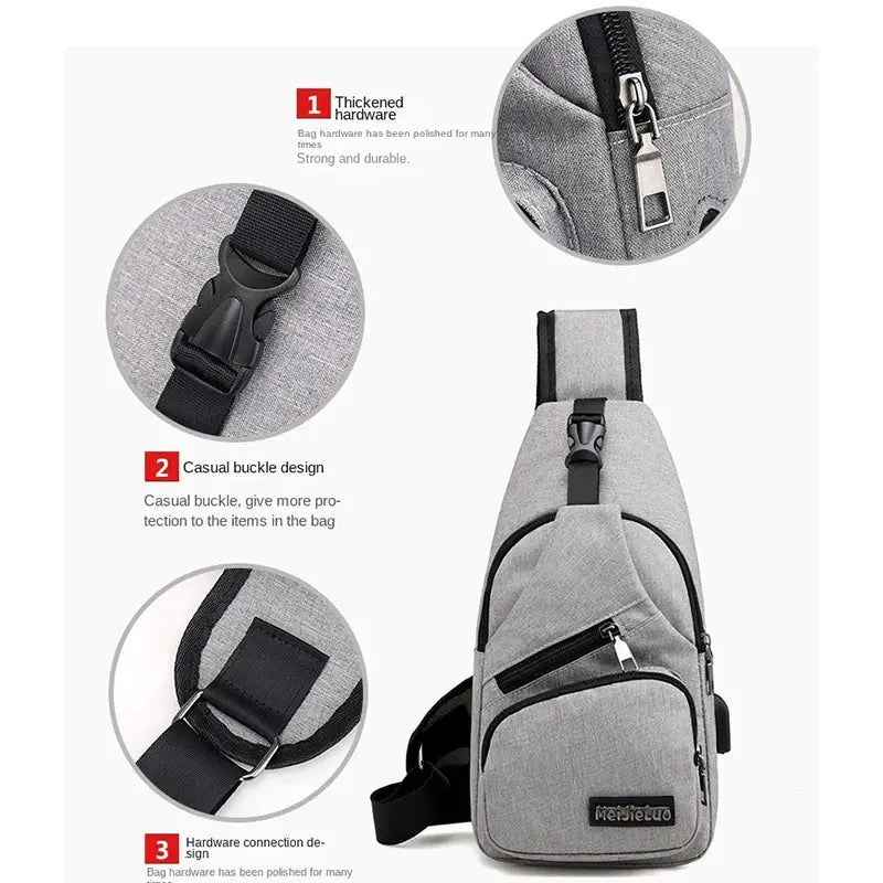 Fashion Casual Men’s Crossbody Messenger Bag - Simples Market