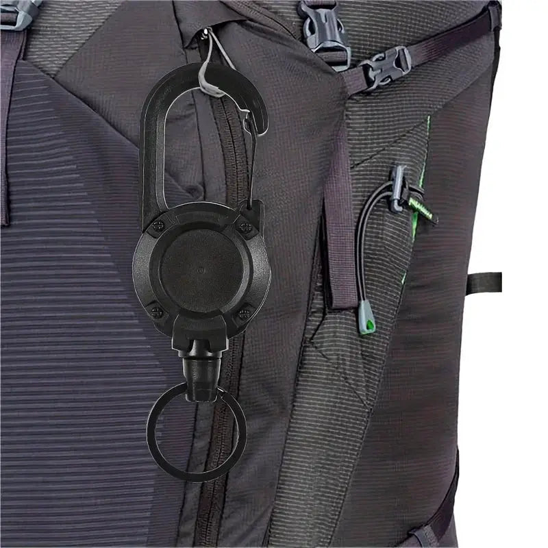 Extendable Retractable Keychain Badge Reels With Carabiner Clip 1 2 4 Pack Heavy Duty For Men Outdoor Bags