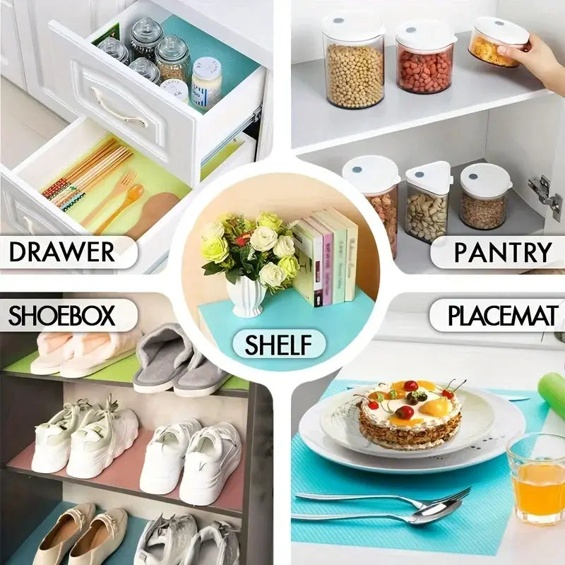 4 Piece EVA Waterproof Refrigerator Liner Mats Washable Mildew Resistant Anti Oil Kitchen Pad Heat Insulated Fridge Mat