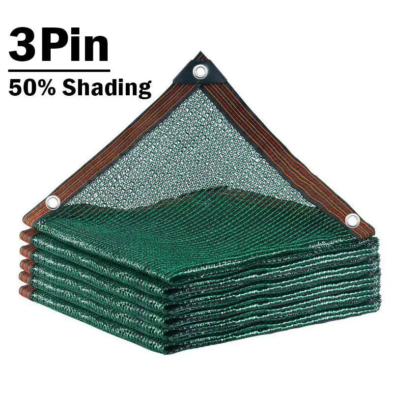 Shade net, 3Pin 50% shading; green HDPE garden cover for bonsai/outdoor plants