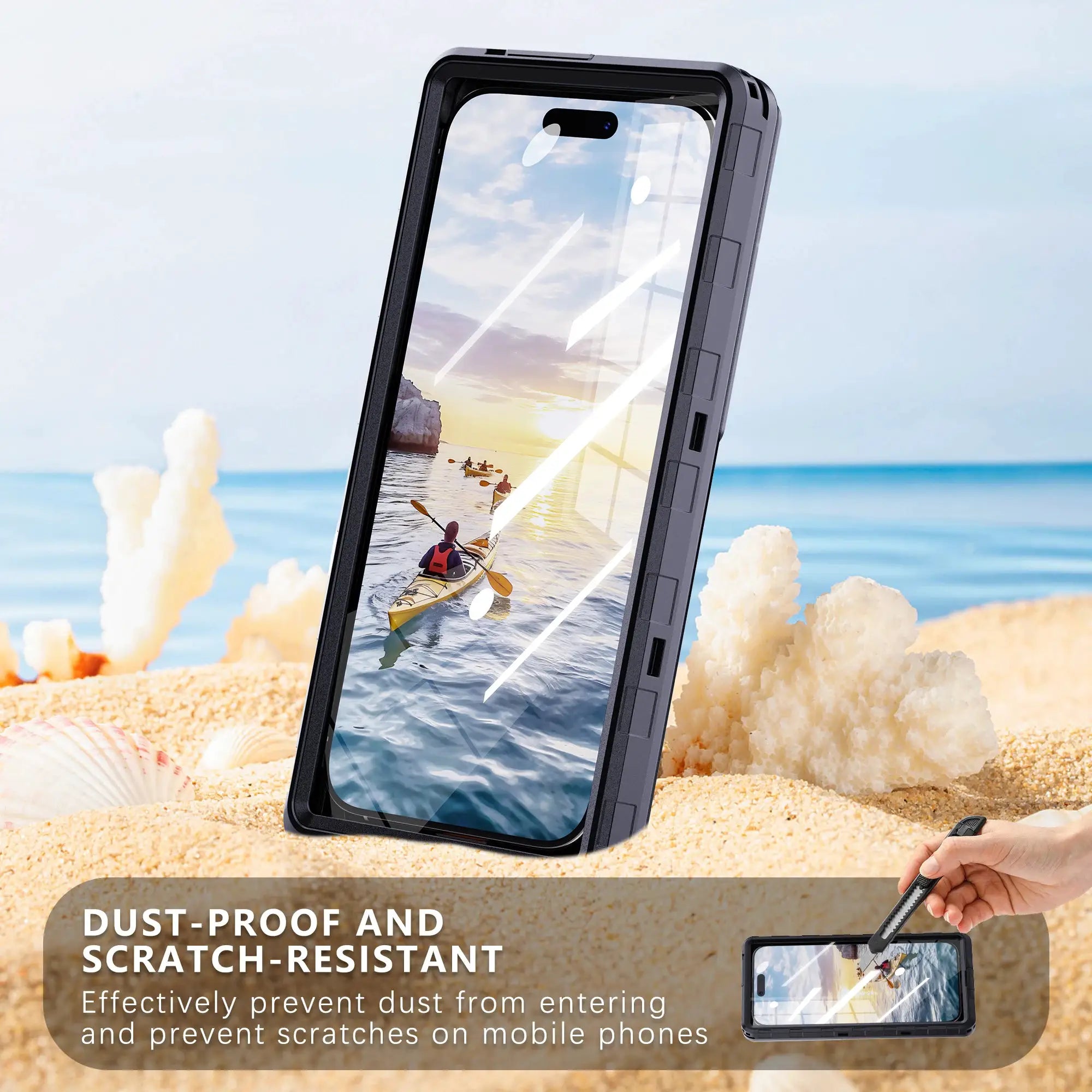 Shellbox Waterproof Phone Case 6.9 Inch Universal Touch Screen IP68 Underwater Dust And Drop Protection