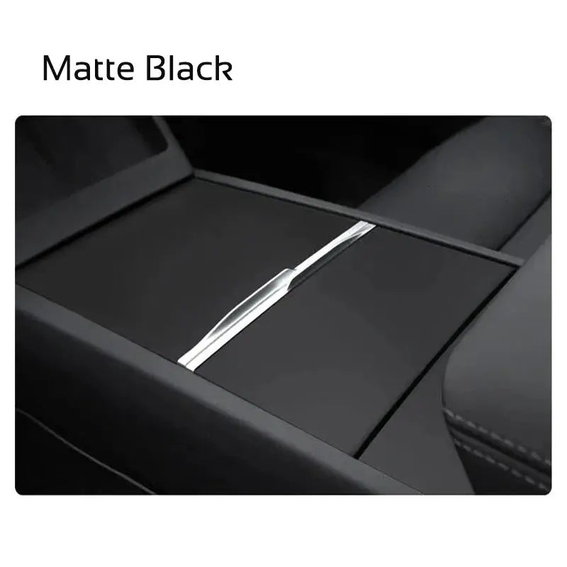 Center console cover protector for Tesla Model 3 Highland Y Juniper (2024–2026), matte black